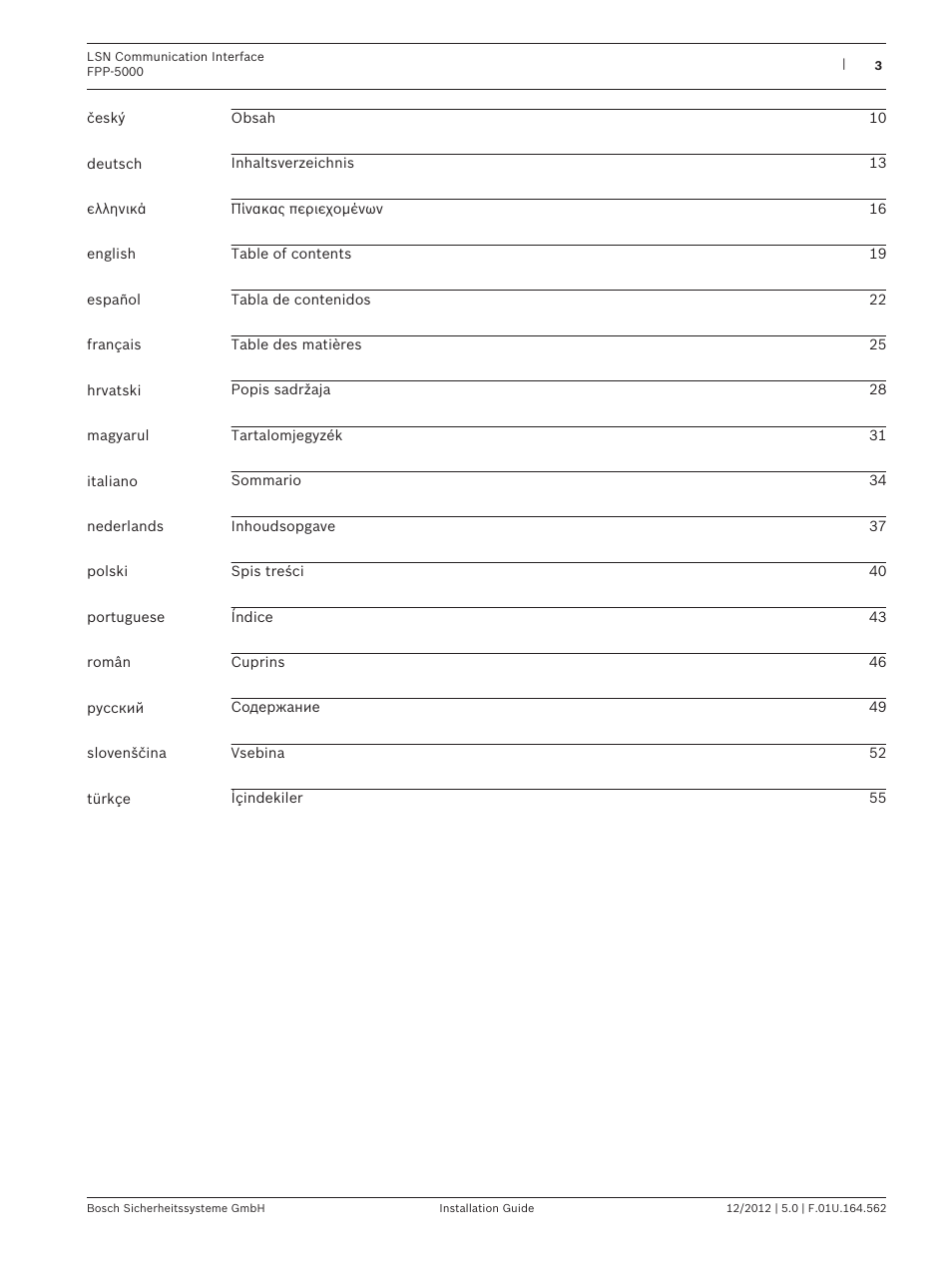 Bosch FPP-5000-TI13 LSN Communication Interface for FPP-5000 User Manual | Page 3 / 60