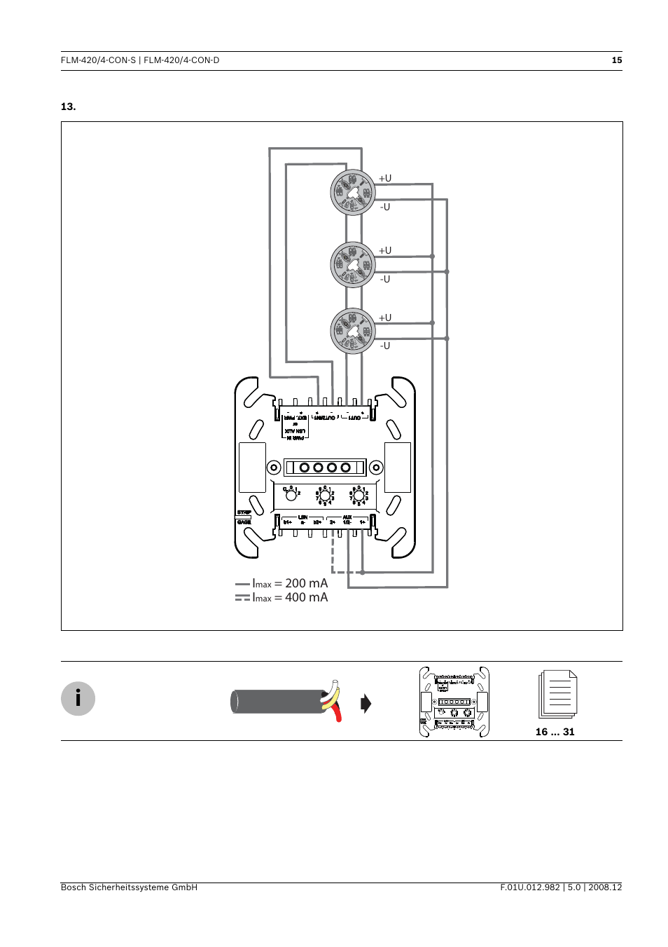400 ma i, 200 ma | Bosch FLM-420 User Manual | Page 15 / 32