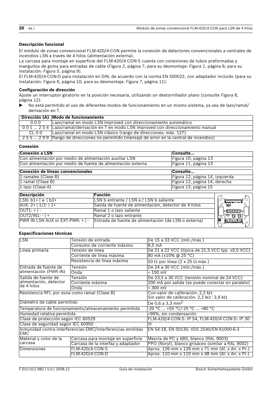 Bosch FLM-420 User Manual | Page 20 / 32