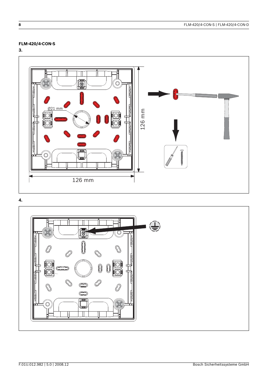 126 mm | Bosch FLM-420 User Manual | Page 8 / 32