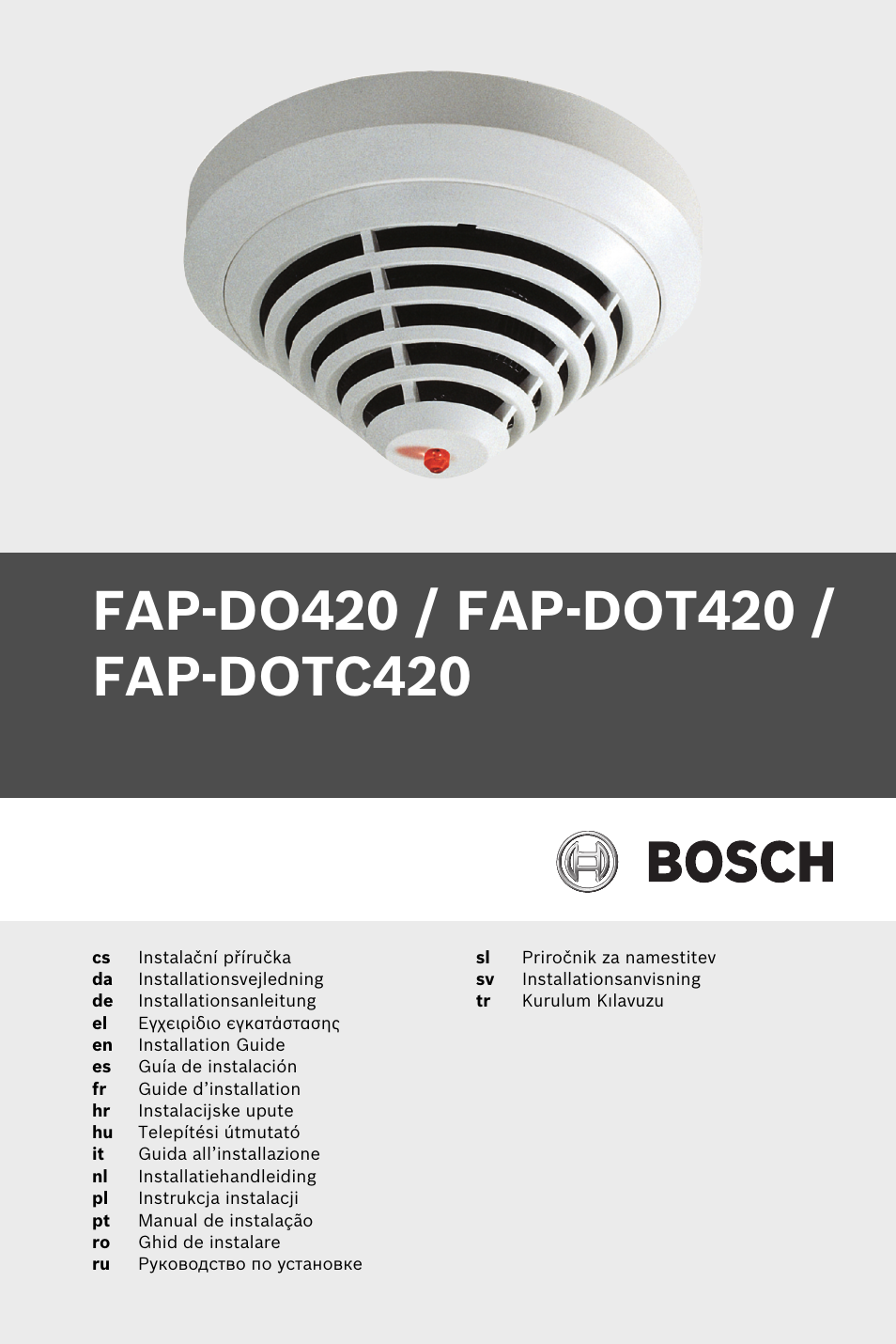 Bosch FAP-420__FAH-420 Automatic Fire Detectors LSN improved version User Manual | 12 pages