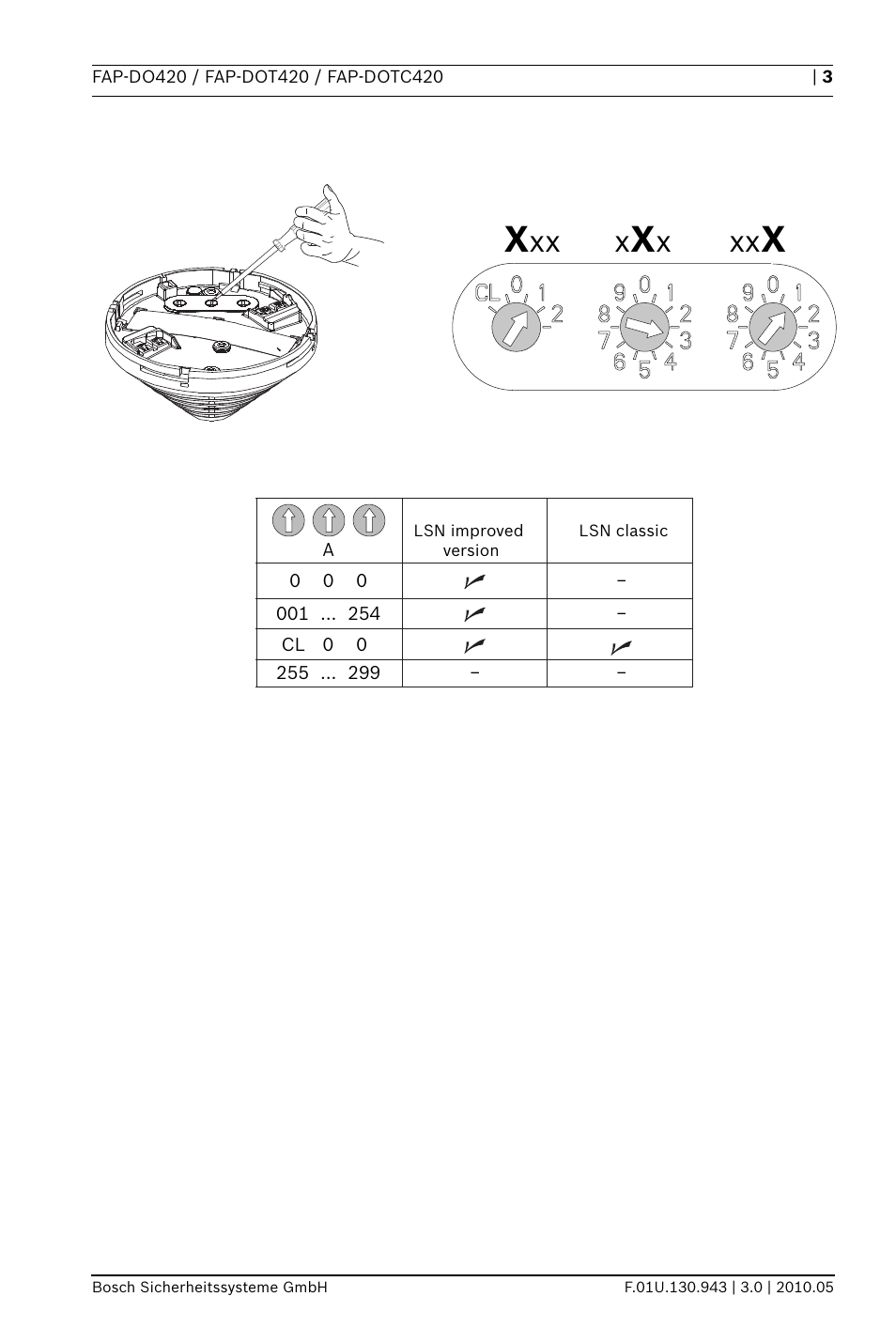 Bosch FAP-420__FAH-420 Automatic Fire Detectors LSN improved version User Manual | Page 3 / 12