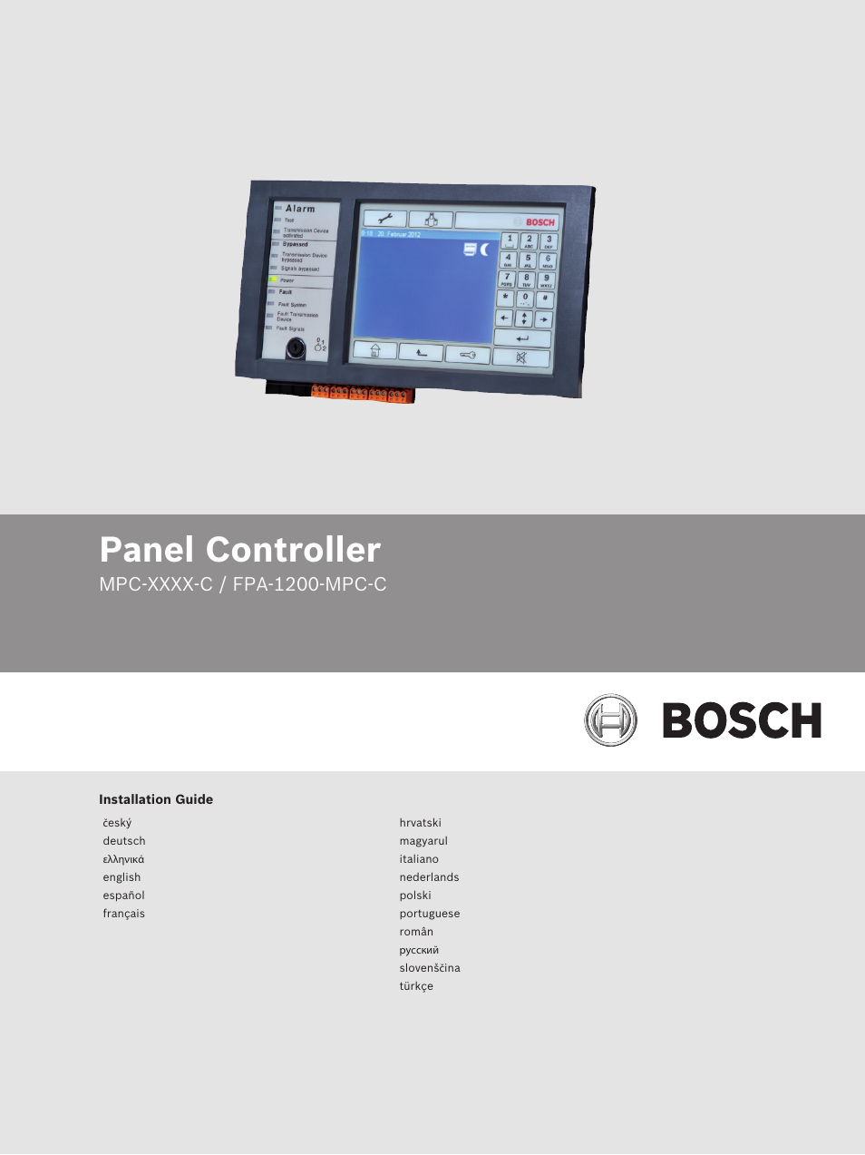 Bosch Panel Controller User Manual | 60 pages