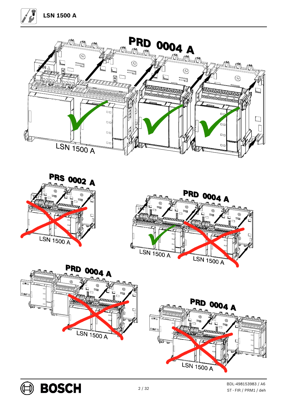 Lsn 1500 a | Bosch LSN 1500 A LSN improved Module 1500 mA User Manual | Page 2 / 32