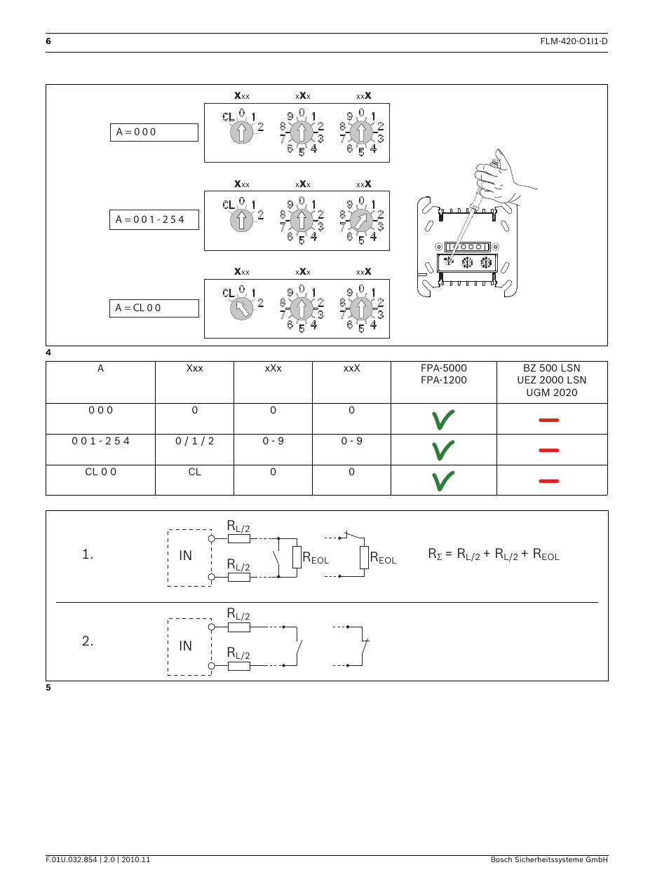 2. r | Bosch FLM-420-O1I1 Output-input Interface Modules User Manual | Page 6 / 40