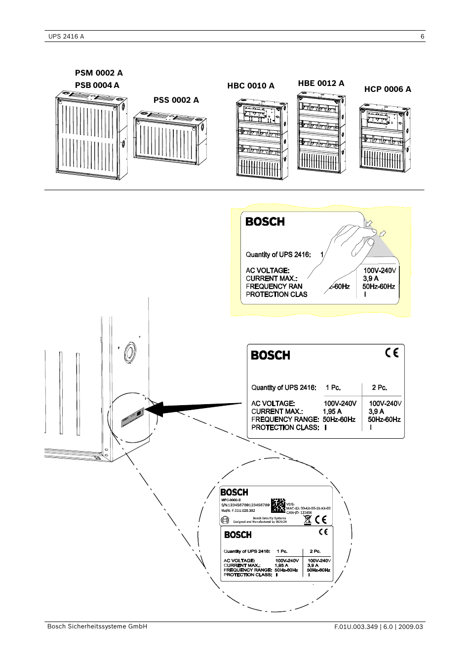 Bosch FPP-5000 External Power Supply Unit Kit 24 V User Manual | Page 6 / 28