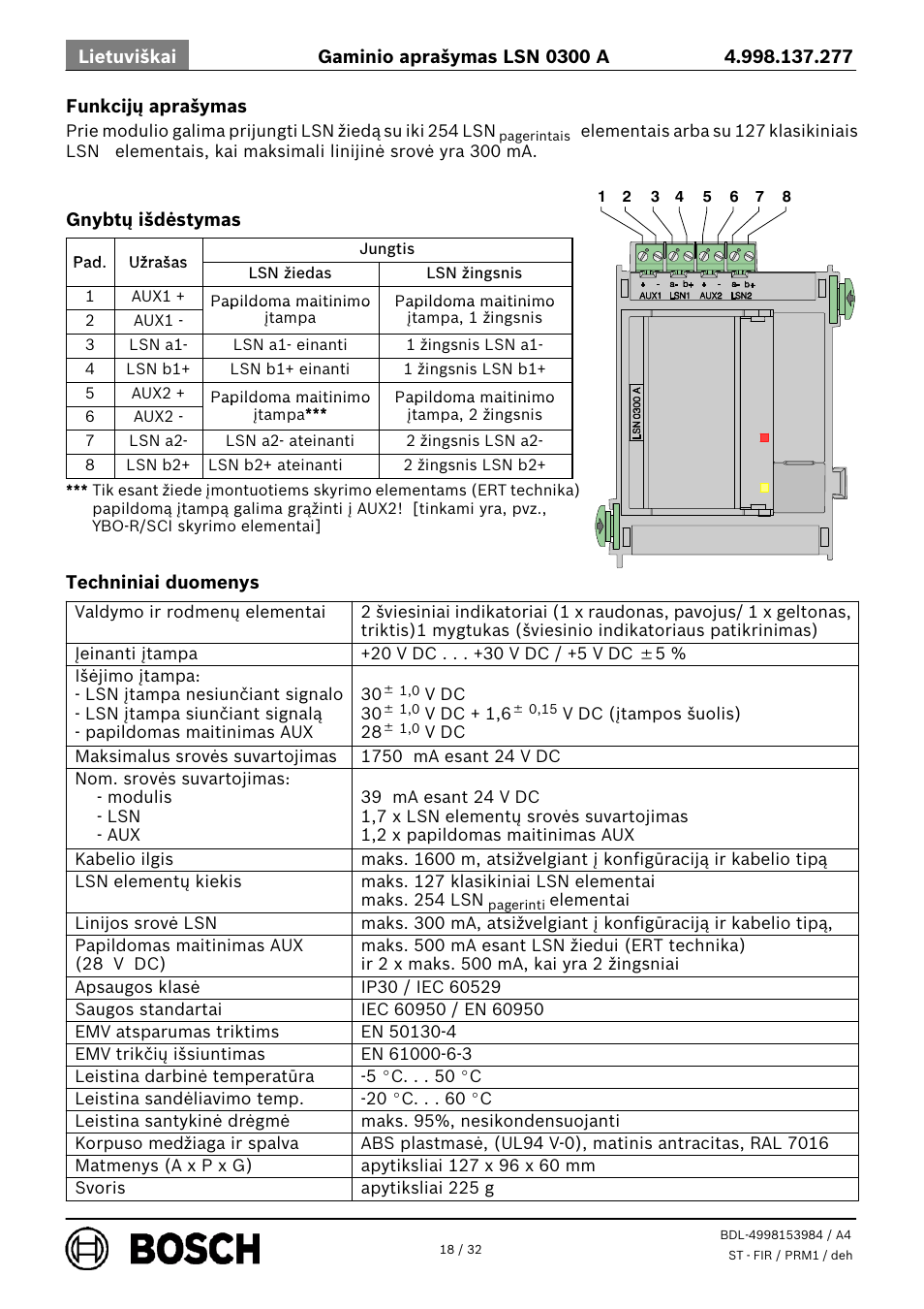 Bosch LSN 0300 A LSN improved Module 300 mA User Manual | Page 18 / 32