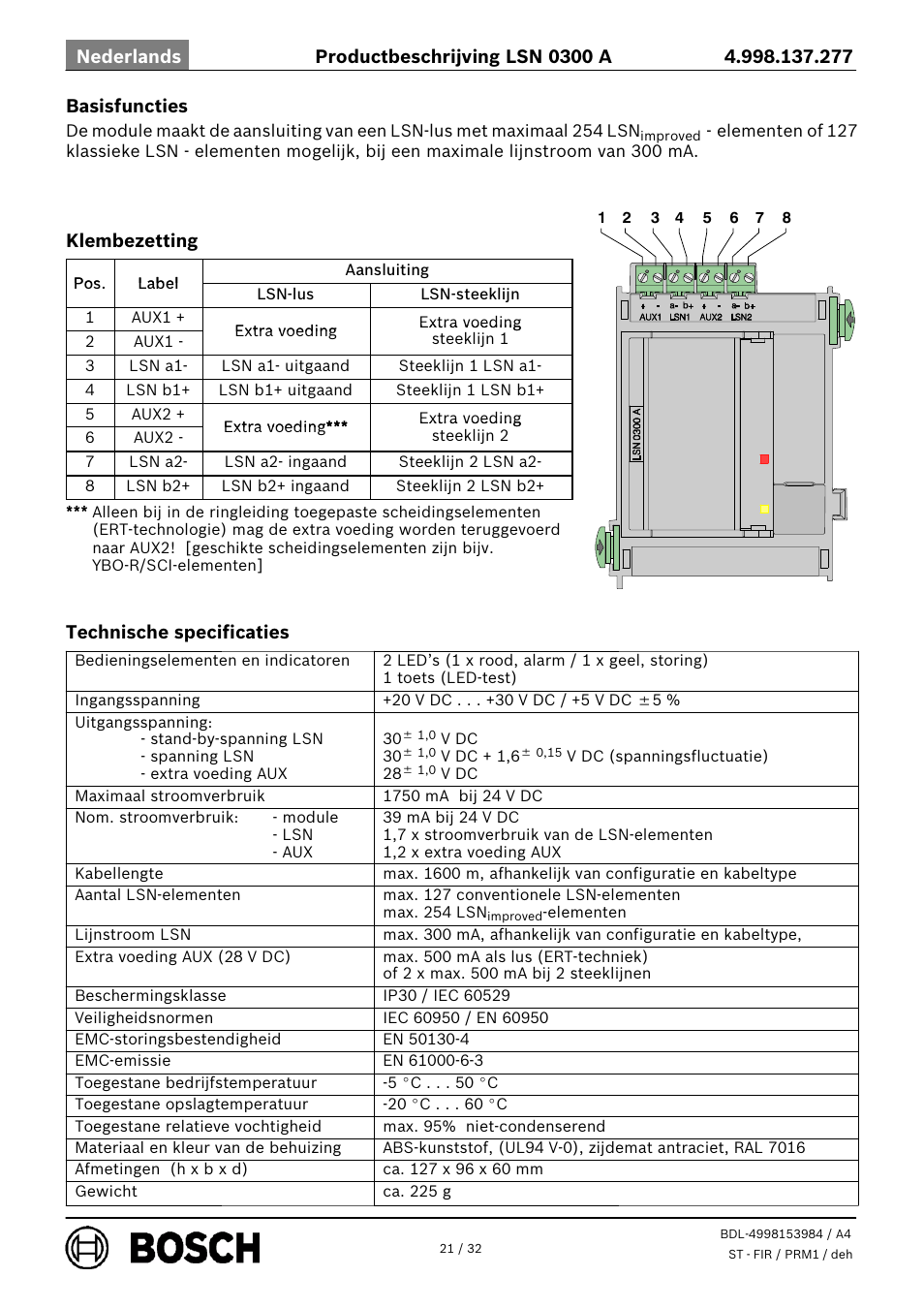 Bosch LSN 0300 A LSN improved Module 300 mA User Manual | Page 21 / 32