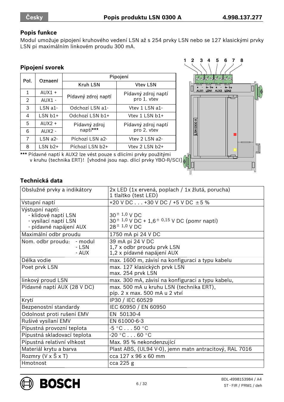 Bosch LSN 0300 A LSN improved Module 300 mA User Manual | Page 6 / 32