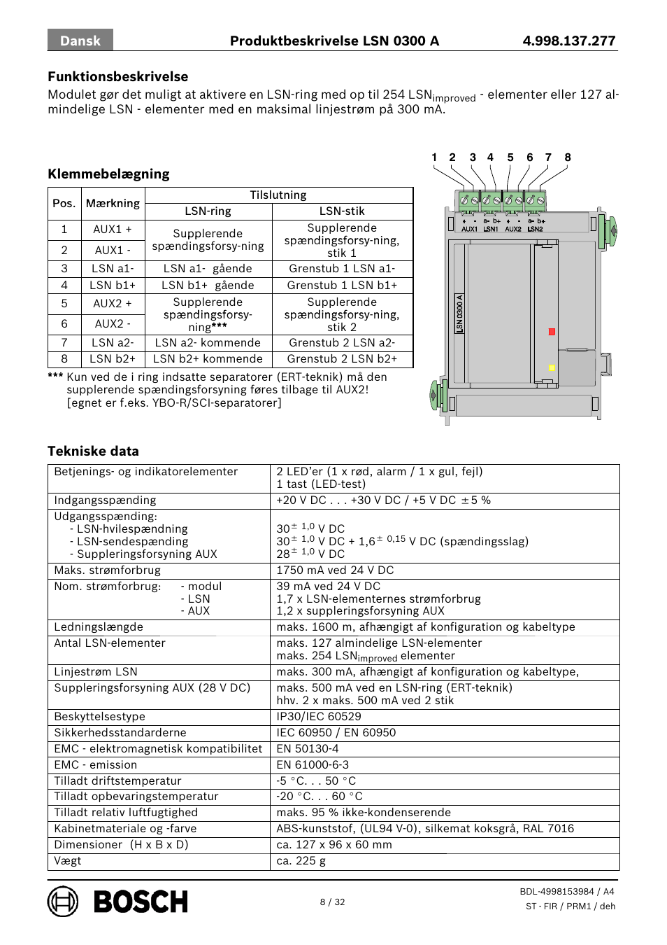 Bosch LSN 0300 A LSN improved Module 300 mA User Manual | Page 8 / 32