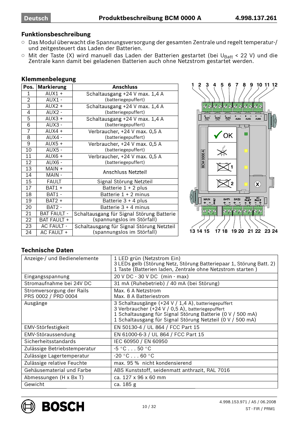 Bosch BCM 0000 A Battery Controller Module User Manual | Page 10 / 32