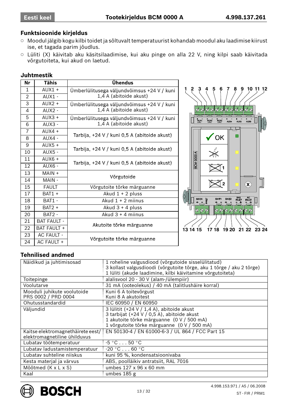 Bosch BCM 0000 A Battery Controller Module User Manual | Page 13 / 32