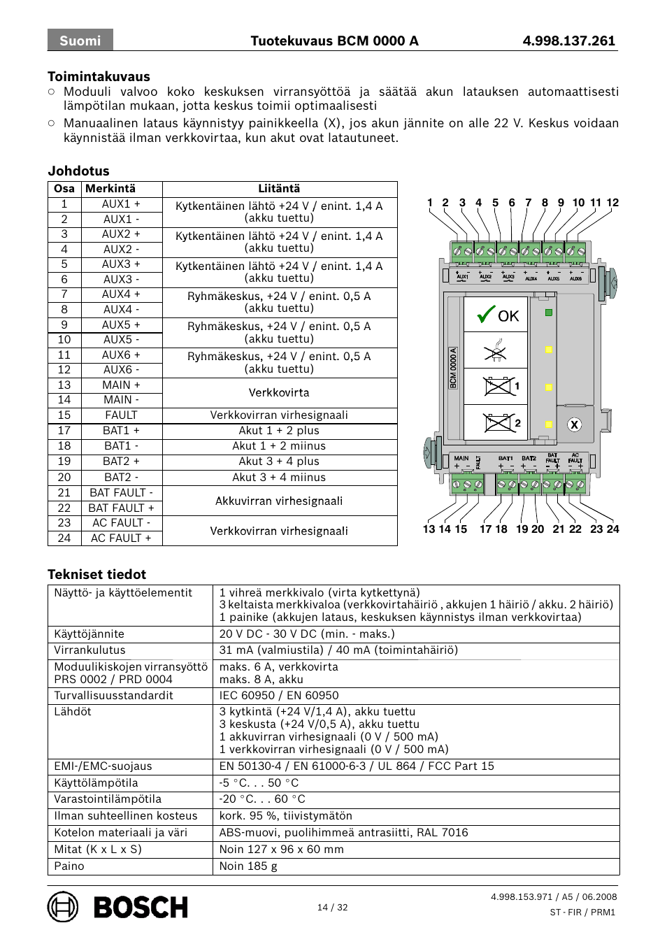 Bosch BCM 0000 A Battery Controller Module User Manual | Page 14 / 32