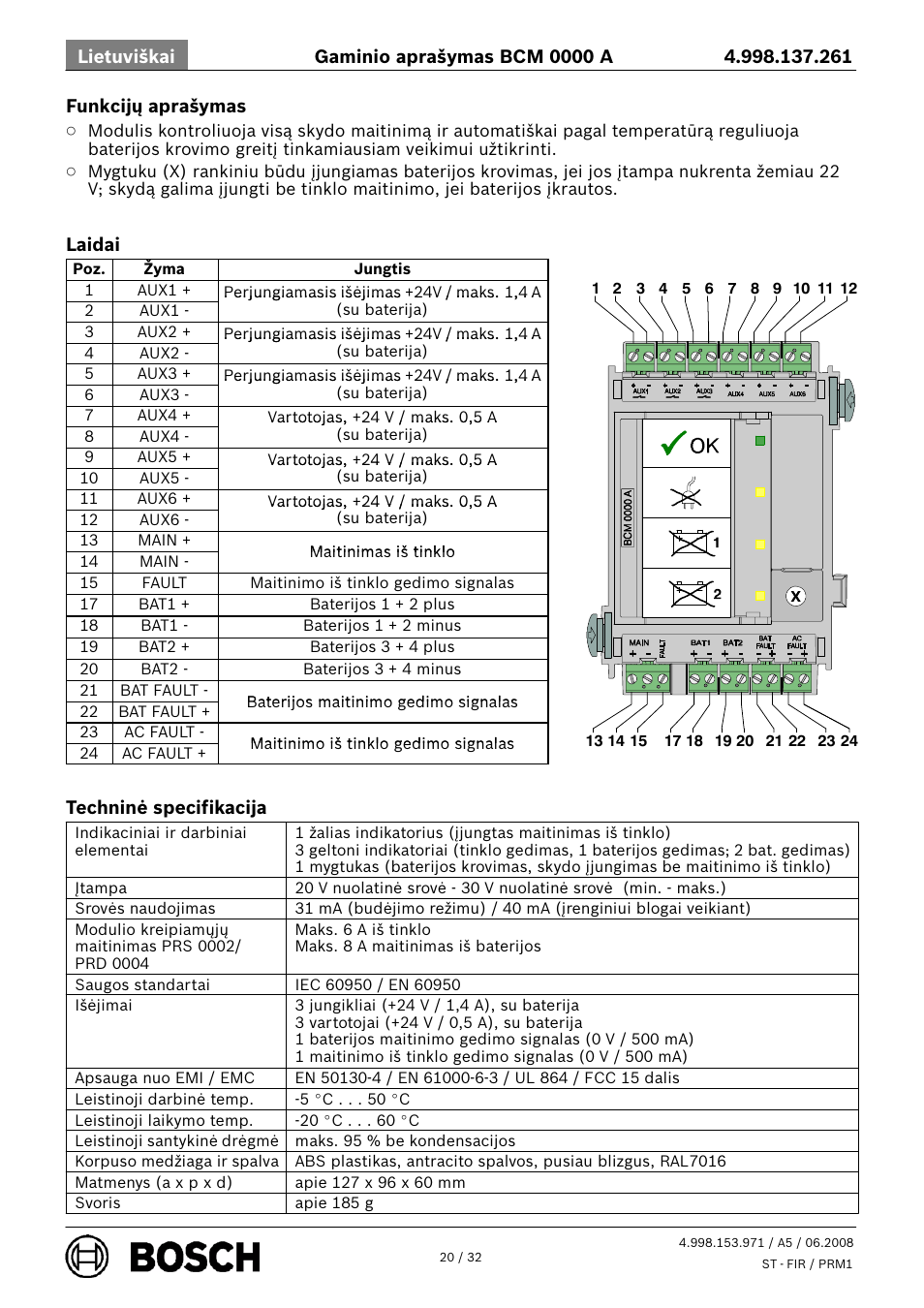 Bosch BCM 0000 A Battery Controller Module User Manual | Page 20 / 32