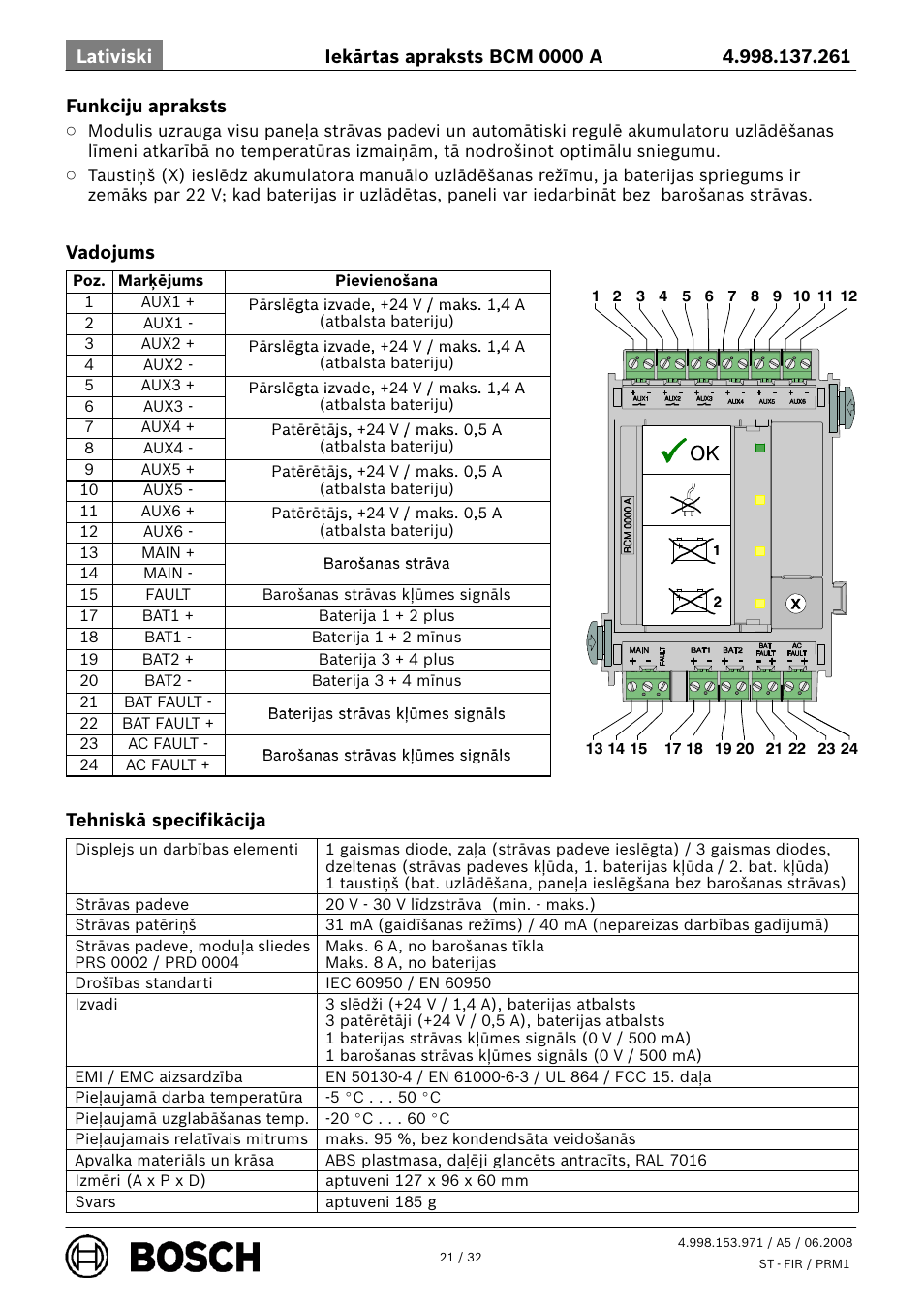 Bosch BCM 0000 A Battery Controller Module User Manual | Page 21 / 32