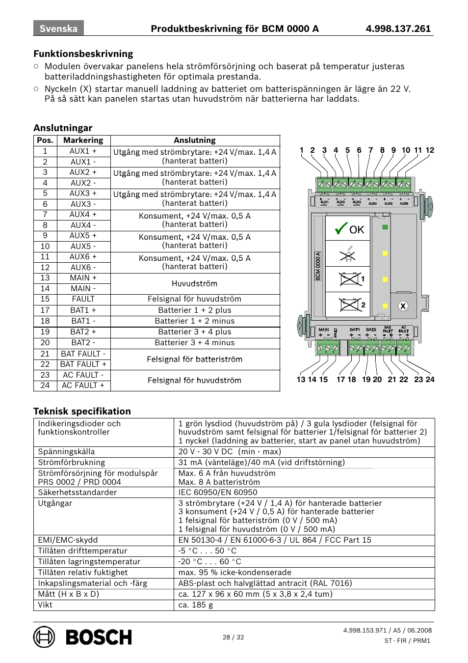 Bosch BCM 0000 A Battery Controller Module User Manual | Page 28 / 32