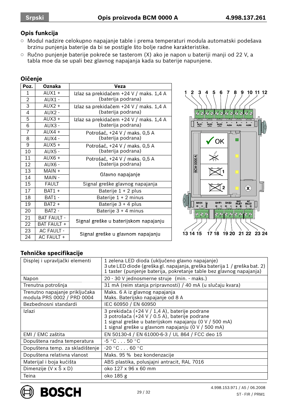 Bosch BCM 0000 A Battery Controller Module User Manual | Page 29 / 32