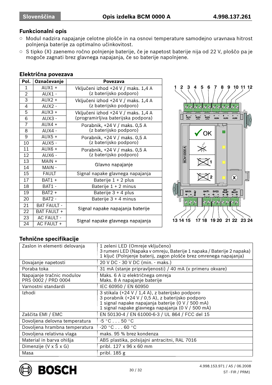 Bosch BCM 0000 A Battery Controller Module User Manual | Page 30 / 32
