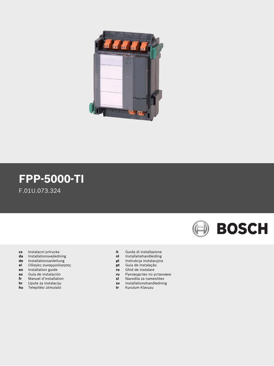 Bosch FPP-5000-TI Trouble Interface for FPP-5000 User Manual | 28 pages