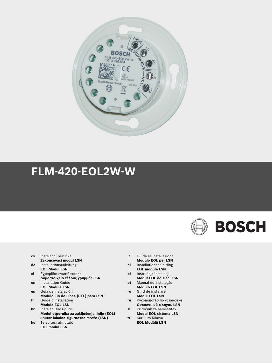 Bosch FLM-420-EOL2W-W EOL Module LSN User Manual | 28 pages