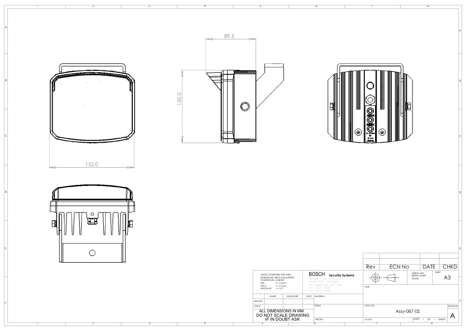 Bosch AEGIS UFLED White Light Illuminators User Manual | 1 page