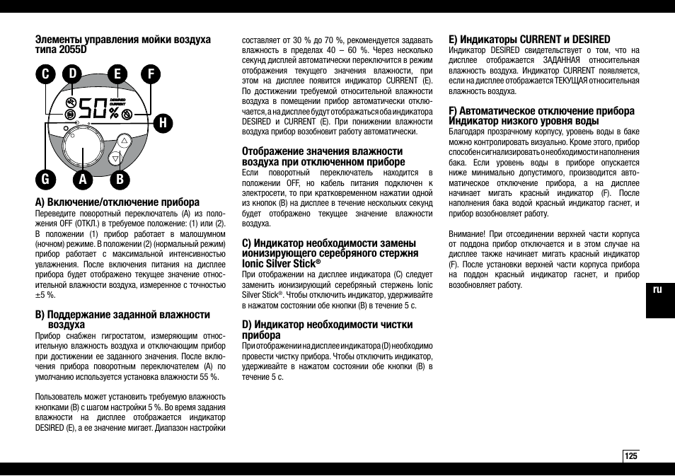 Boneco Air-O-Swiss AOS W2055A User Manual | Page 125 / 128
