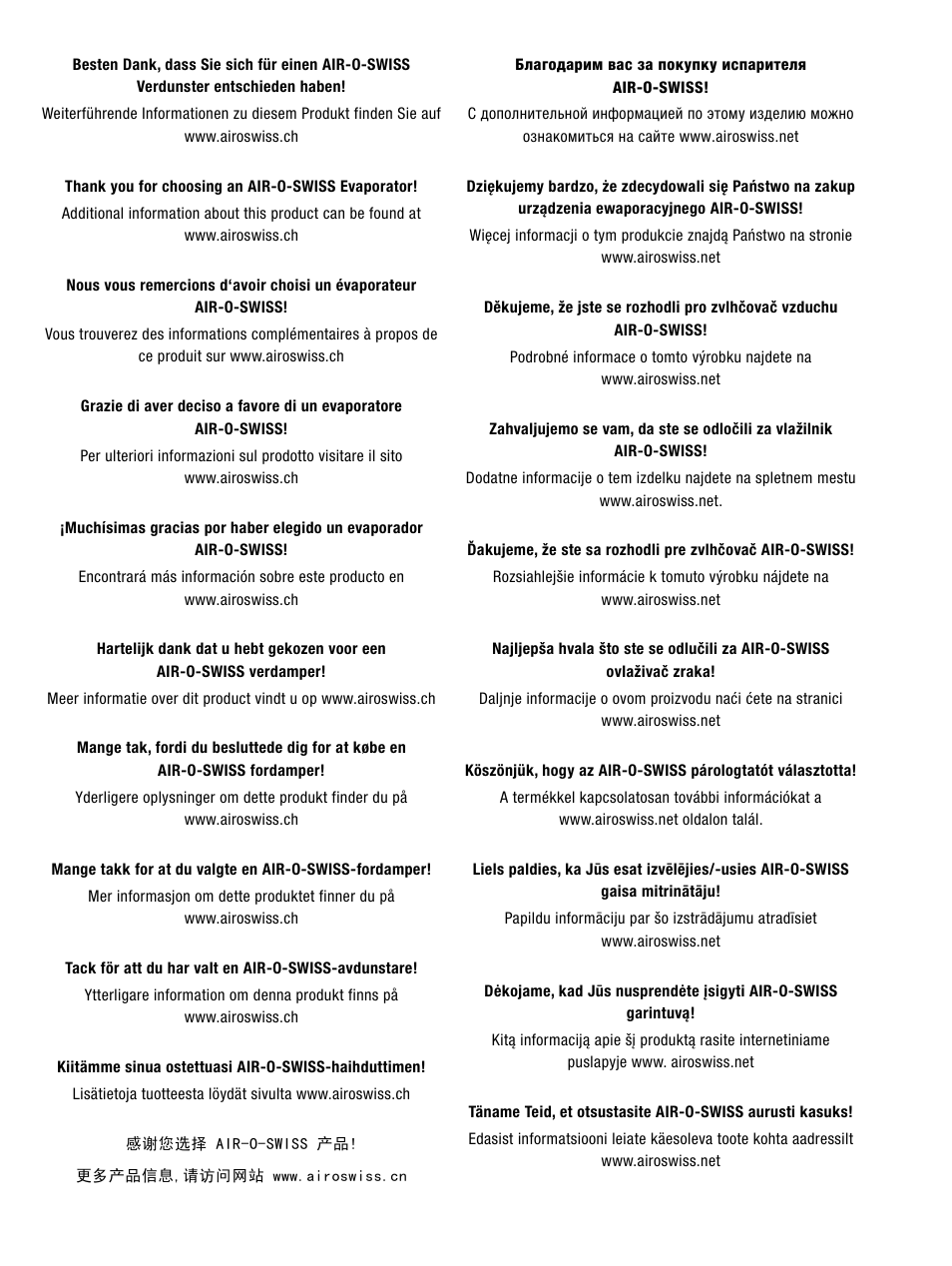 Boneco Air-O-Swiss E2441A User Manual | Page 8 / 114