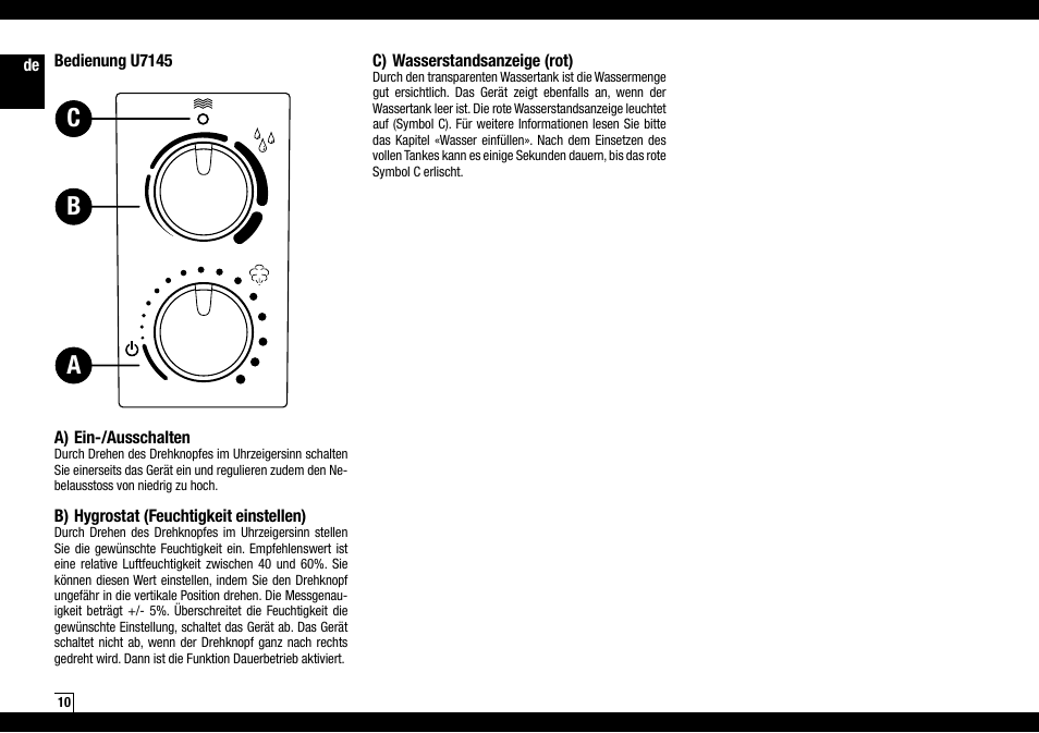 Ab c | Boneco Air-O-Swiss Boneco U7145 User Manual | Page 10 / 164