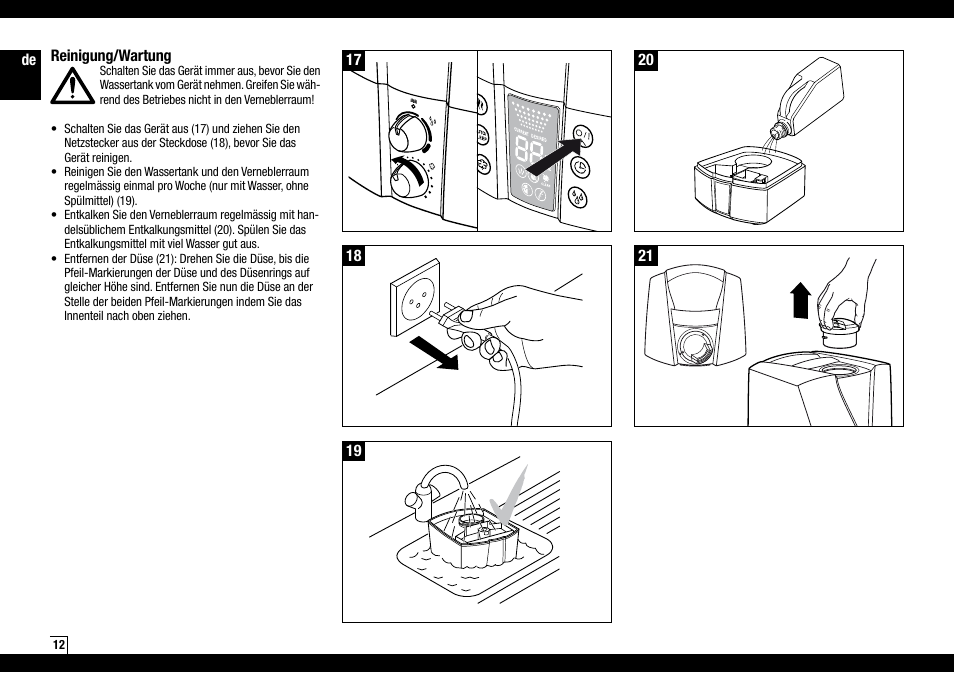 Boneco Air-O-Swiss Boneco U7145 User Manual | Page 12 / 164