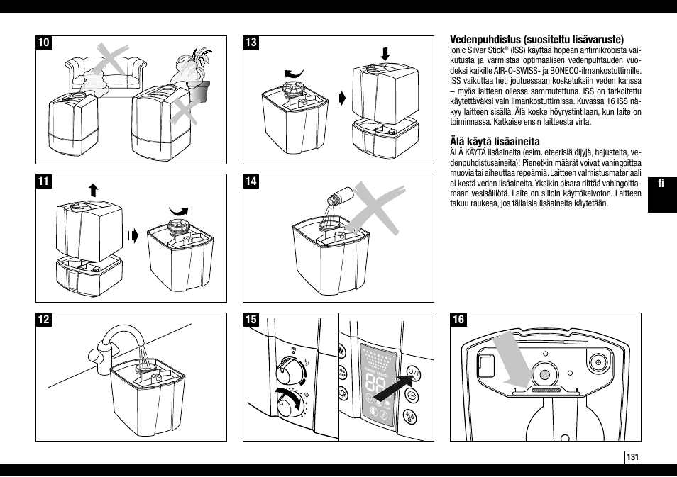 Boneco Air-O-Swiss Boneco U7145 User Manual | Page 131 / 164