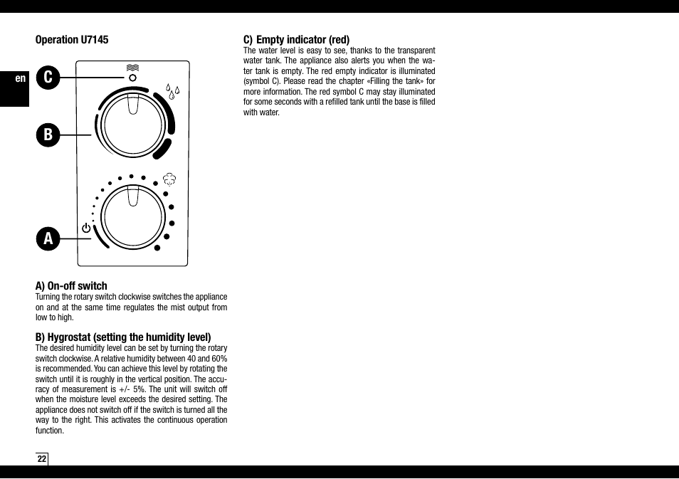 Ab c | Boneco Air-O-Swiss Boneco U7145 User Manual | Page 22 / 164