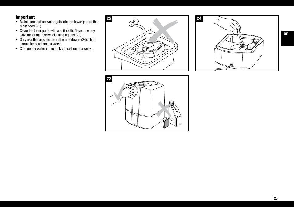 Boneco Air-O-Swiss Boneco U7145 User Manual | Page 25 / 164