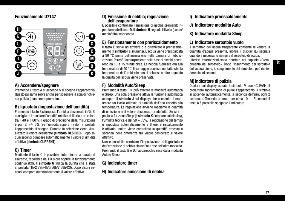 Boneco Air-O-Swiss Boneco U7145 User Manual | Page 47 / 164