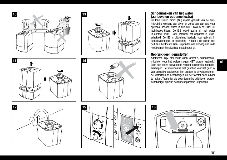 Boneco Air-O-Swiss Boneco U7145 User Manual | Page 57 / 164