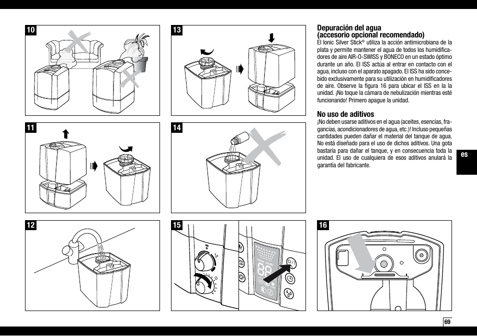 Boneco Air-O-Swiss Boneco U7145 User Manual | Page 69 / 164