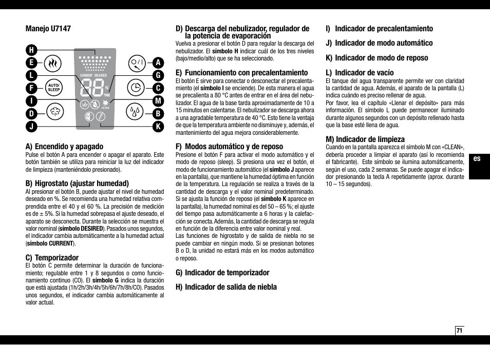 Boneco Air-O-Swiss Boneco U7145 User Manual | Page 71 / 164