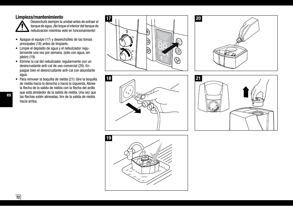 Boneco Air-O-Swiss Boneco U7145 User Manual | Page 72 / 164
