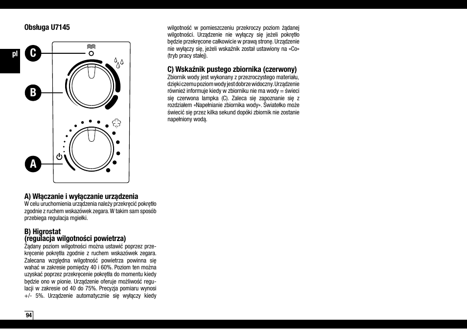Ab c | Boneco Air-O-Swiss Boneco U7145 User Manual | Page 94 / 164