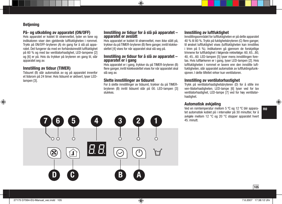Boneco Air-O-Swiss Boneco D7064 User Manual | Page 105 / 112