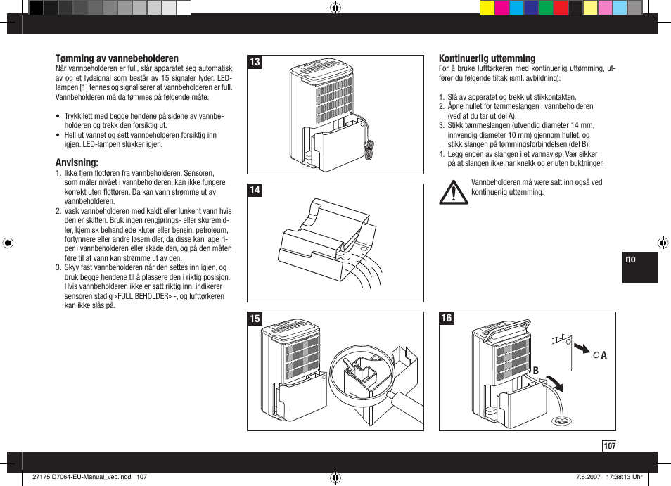 Boneco Air-O-Swiss Boneco D7064 User Manual | Page 107 / 112