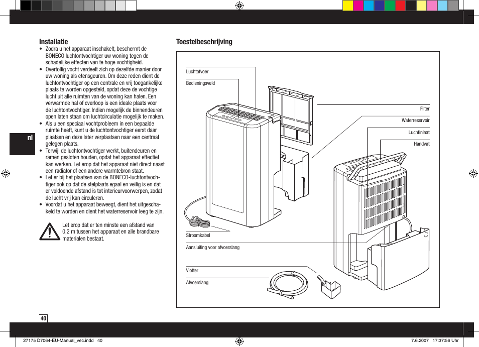 Boneco Air-O-Swiss Boneco D7064 User Manual | Page 40 / 112