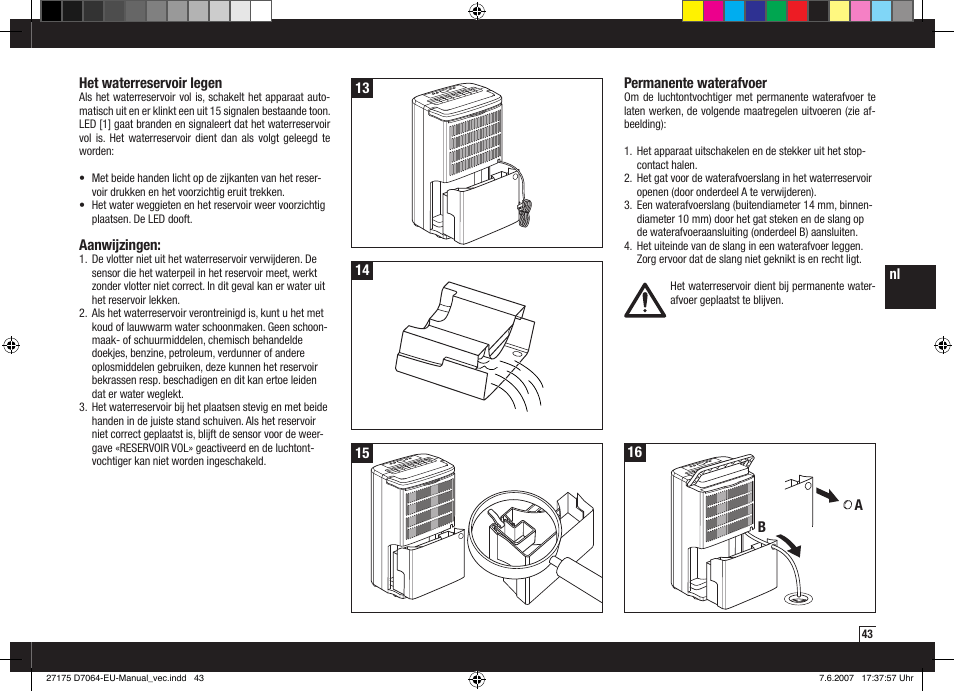 Boneco Air-O-Swiss Boneco D7064 User Manual | Page 43 / 112