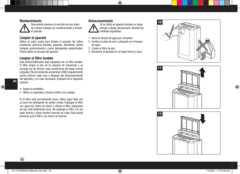 Boneco Air-O-Swiss Boneco D7064 User Manual | Page 50 / 112