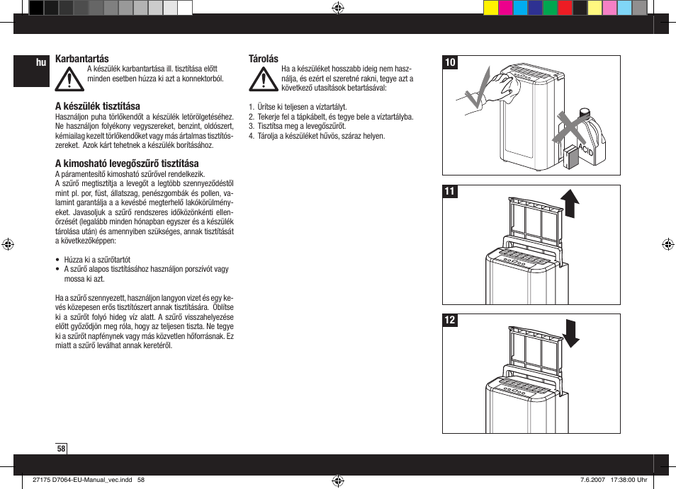 Boneco Air-O-Swiss Boneco D7064 User Manual | Page 58 / 112