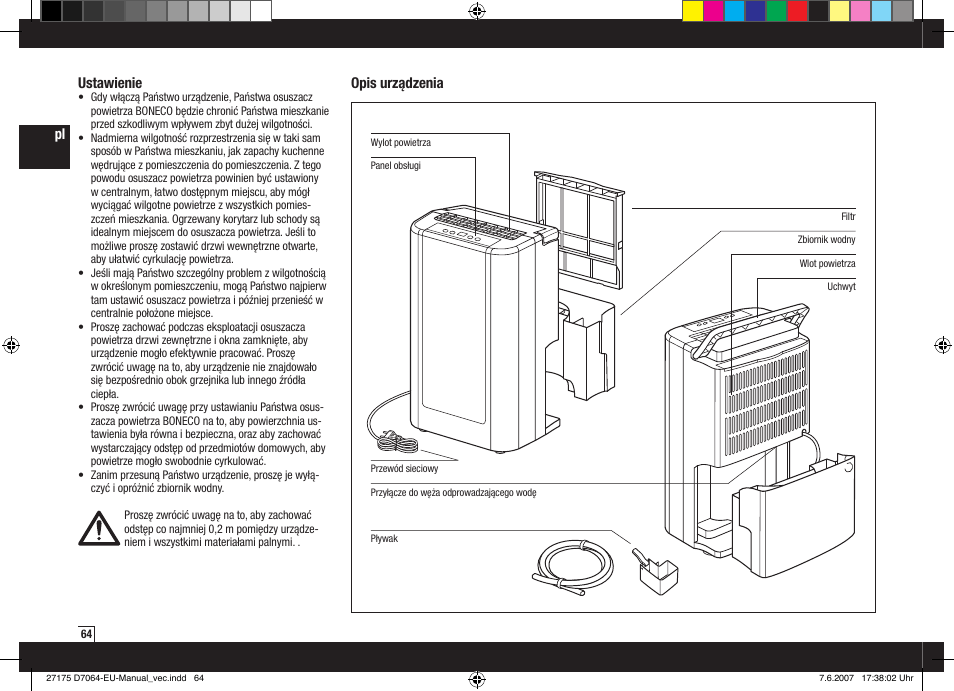 Boneco Air-O-Swiss Boneco D7064 User Manual | Page 64 / 112