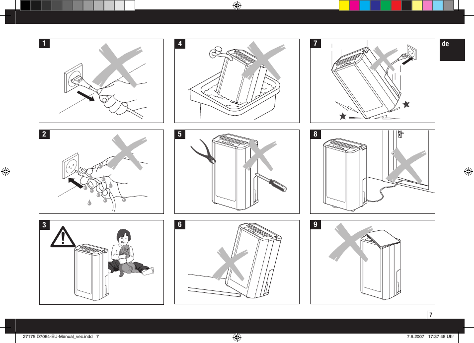 Boneco Air-O-Swiss Boneco D7064 User Manual | Page 7 / 112