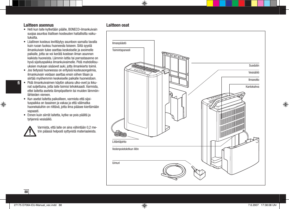 Boneco Air-O-Swiss Boneco D7064 User Manual | Page 88 / 112