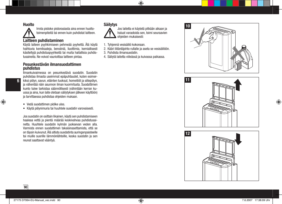 Boneco Air-O-Swiss Boneco D7064 User Manual | Page 90 / 112