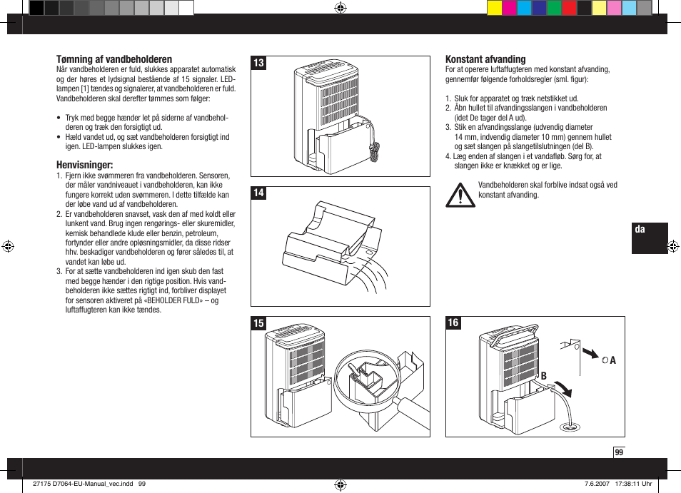 Boneco Air-O-Swiss Boneco D7064 User Manual | Page 99 / 112