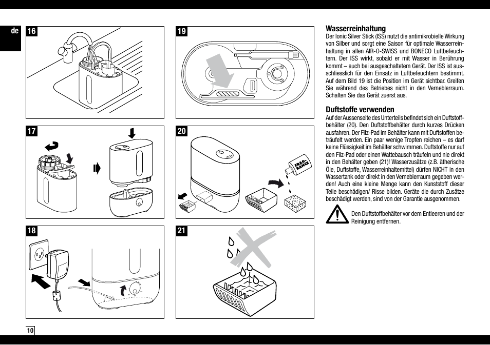 Boneco Air-O-Swiss AOS U200 User Manual | Page 10 / 172